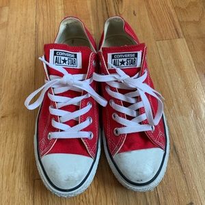 Red Converse Chuck Taylor Low Tops